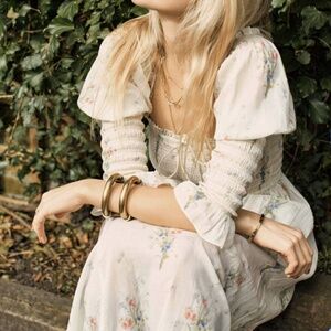 Doen BIJOU DRESS -- PAINTED BOUQUET Size M